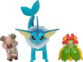 Pokémon 3 db-os figura csomag, Rockruff, Bellossom, Vaporeon
