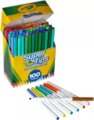 Crayola, SuperTips kimosható filctoll készlet, 100 db-os