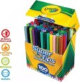 Crayola, SuperTips kimosható filctoll készlet, 100 db-os