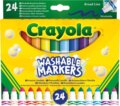 Crayola, Tompahegyű, lemosható filctoll, 24 db-os