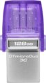 Kingston DataTraveler microDuo 3C 128GB (USB3.2, USB-A/C, ezüst/lila)