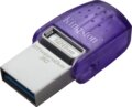 Kingston DataTraveler microDuo 3C 128GB (USB3.2, USB-A/C, ezüst/lila)