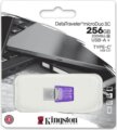 Kingston DataTraveler microDuo 3C 256GB (USB3.2, USB-A/C, ezüst/lila)