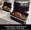Ninja Foodi FlexDrawer Dual AF500EU forrólevegős sütő (fekete, 10,4 l)