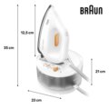 Braun CareStyle Compact IS 2132 gőzállomás, 2400W, fehér-narancs