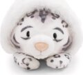 NICI GREEN, Eleni Snowbell plüss hópárduc, sapkás, fekvő, 30 cm