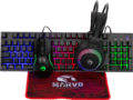 MARVO Loot 40 billentyűzet + egér szett (angol UK, gamer, membrán, 4 az 1-ben, fekete)
