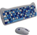 Canyon HSET-W6 Kitty Edition billentyűzet + egér szett (magyar, vezeték nélküli, kék)