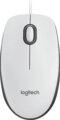 Logitech M100 (vezetékes, optikai, fehér)