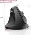 Hama Ergonomic Mouse (rádiós, optikai, 6 gomb, 1800 dpi, ergonomikus, fekete)