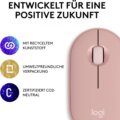 Logitech Pebble Mouse 2 M350s (Bluetooth, optikai, rózsaszín)