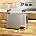 ProfiCook PC-TA 1279 kenyérpirító, 2 szeletes, nemesacél