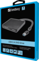 Sandberg külső USB-C/USB-A DVD író