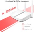 Mercusys MW306R (Wi-Fi 4, 300Mbps, 2,4GHz, 100Mbps)