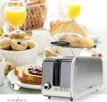 Nedis KABT400AL kenyérpirító, 2 hosszúszeletes, ezüst