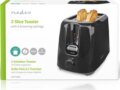 Nedis KABT150EBK kenyérpirító, 2 szeletes, fekete