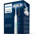 Philips Sonicare ProtectiveClean 5100 elektromos fogkefe dupla csomag, Fehér-Tengerkék