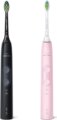 Philips Sonicare ProtectiveClean 4500 elektromos fogkefe dupla csomag, Fekete-Rózsaszín