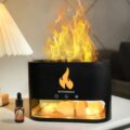 Vivamax Flame GYVH55 aroma diffúzor sókristályokkal, fekete