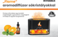 Vivamax Flame GYVH55 aroma diffúzor sókristályokkal, fekete