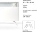 Bosch Home Comfort HC4000-20 elektromos kovektor, 2000W