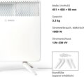 Bosch Home Comfort HC4000-10 elektromos konvektor, 1000W