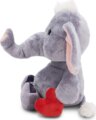 NICI GREEN, Elefánt plüssfigura mágneses szívvel, 32 cm