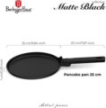 Berlinger Haus BH/8172 Matte Black Collection palacsintasütő, 25cm