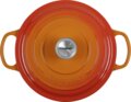 Le Creuset Signature kerek öntöttvas sütő-főzőedény, 26cm, 5,3 l, vulkán
