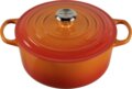 Le Creuset Signature kerek öntöttvas sütő-főzőedény, 26cm, 5,3 l, vulkán
