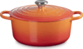 Le Creuset Signature kerek öntöttvas sütő-főzőedény, 26cm, 5,3 l, vulkán