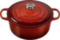 Le Creuset Signature kerek öntöttvas sütő-főzőedény, 26cm, 5,3 l, cseresznyepiros