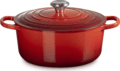 Le Creuset Signature kerek öntöttvas sütő-főzőedény, 26cm, 5,3 l, cseresznyepiros