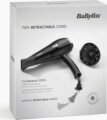 BaByliss Cordkeeper 2000 D374DE hajszárító, 2000W, fekete