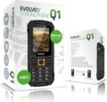 Evolveo StrongPhone Q1 DualSIM strapabíró nyomógombos mobiltelefon, Fekete-Narancs