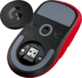Logitech Pro X Superlight 2 SE (gamer, vezeték nélküli, piros, könnyített)
