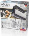 Adler AD 4225 kézi mixer, inox-fekete