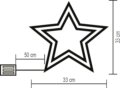 Home KID 503 B/M LED-es csillag ablakdísz, színes