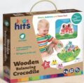 Fa egyensúlyozó krokodil készségfejlesztő játék