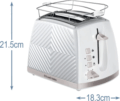 Russell Hobbs Groove 26391-56 kenyérpirító, 2 szeletes, fehér