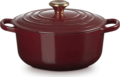 Le Creuset Signature kerek öntöttvas sütő-főzőedény, 20cm, 2,4 l, rhone