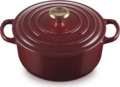 Le Creuset Signature kerek öntöttvas sütő-főzőedény, 20cm, 2,4 l, rhone