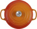 Le Creuset Signature kerek öntöttvas sütő-főzőedény, 22cm, 3,3 l, vulkán