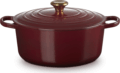 Le Creuset Signature kerek öntöttvas sütő-főzőedény, 28cm, 6,7 l, rhone