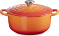Le Creuset Signature kerek öntöttvas sütő-főzőedény, 20cm, 2,4 l, vulkán