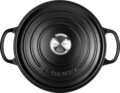 Le Creuset Signature kerek öntöttvas sütő-főzőedény, 24cm, 4,2 l, fekete