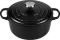Le Creuset Signature kerek öntöttvas sütő-főzőedény, 24cm, 4,2 l, fekete