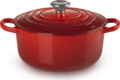 Le Creuset Signature kerek öntöttvas sütő-főzőedény, 20cm, 2,4 l, cseresznyepiros